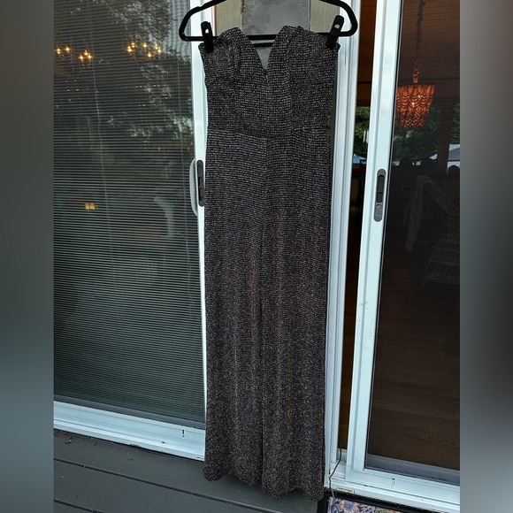Altar'd State Sparkle Black Sleeveless Jumpsuit Large - Picture 1 of 6
